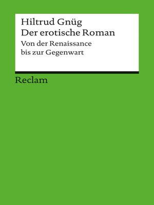 cover image of Der erotische Roman